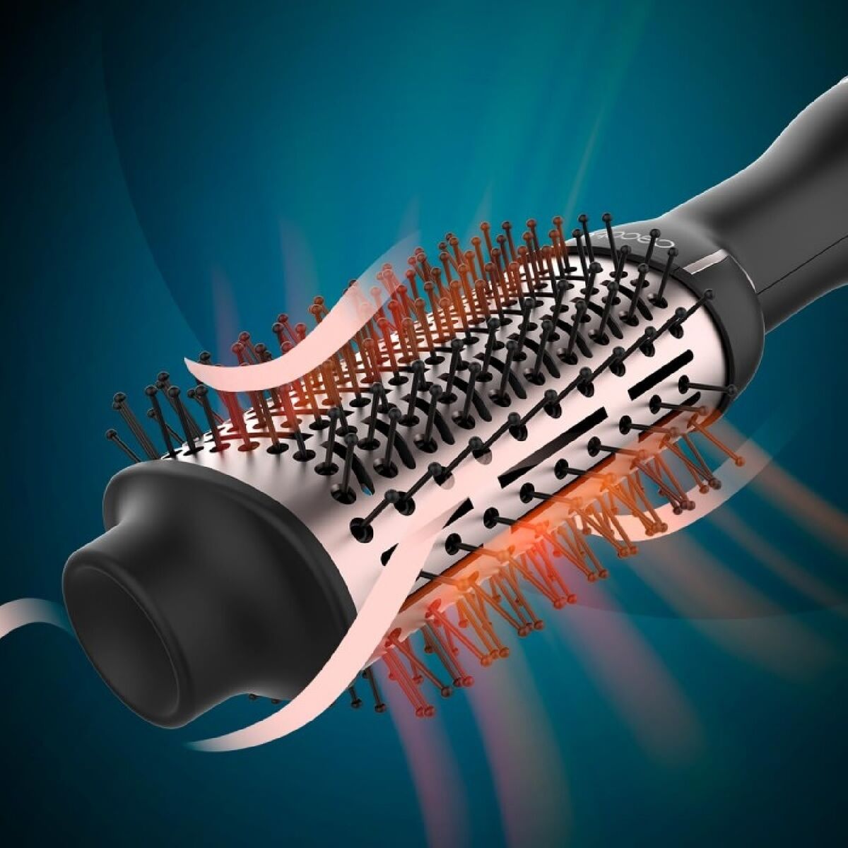 Cecotec CeramicCare Unique 1200W Brosse à lisser les cheveux noirs 2 vitesses