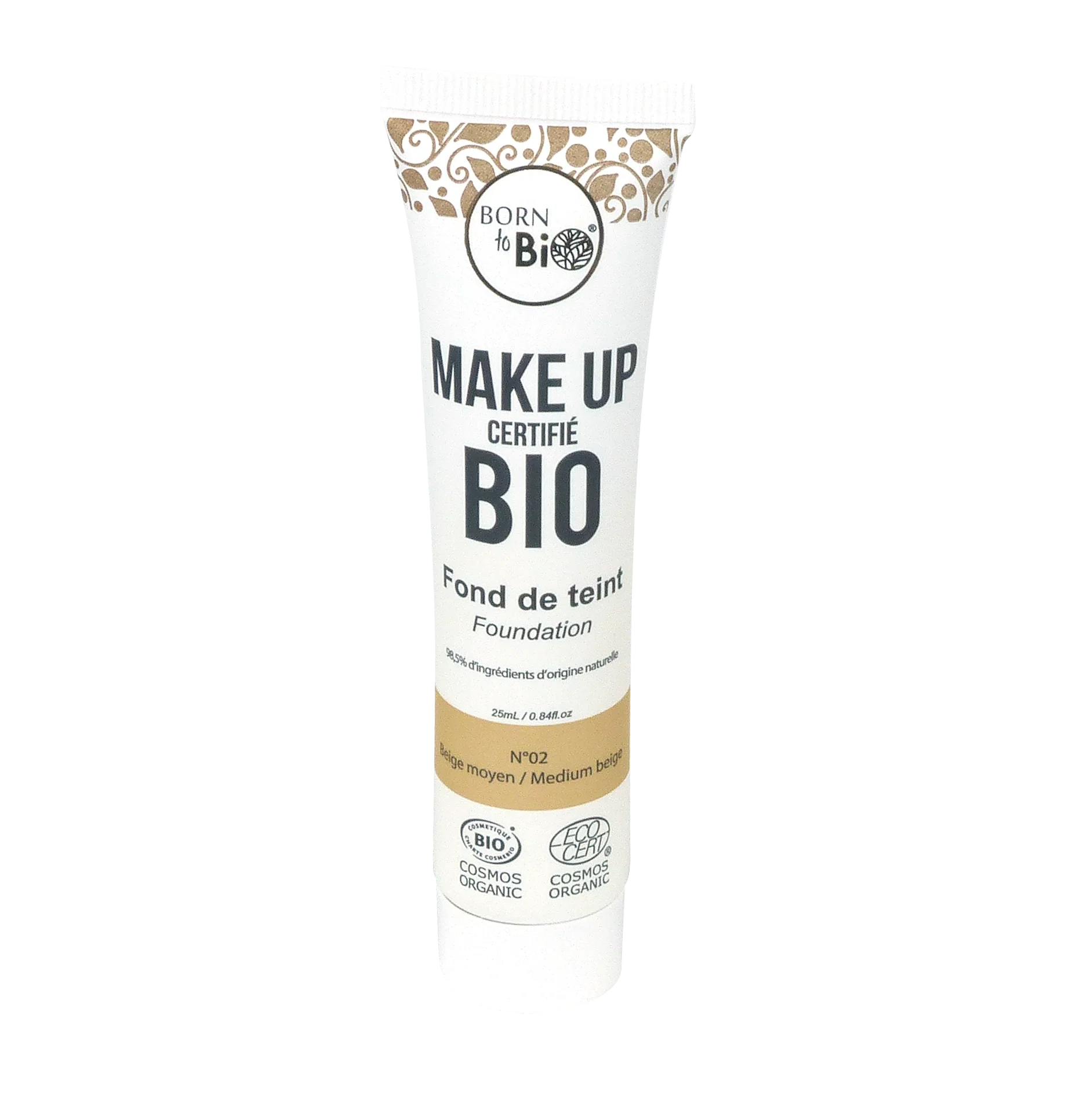 Fond de Teint Bio Fluide Mat | Couvrance Modulable 4 Teintes Certifié Bio